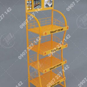 Kệ sắt quảng cáo KEO SILICONE