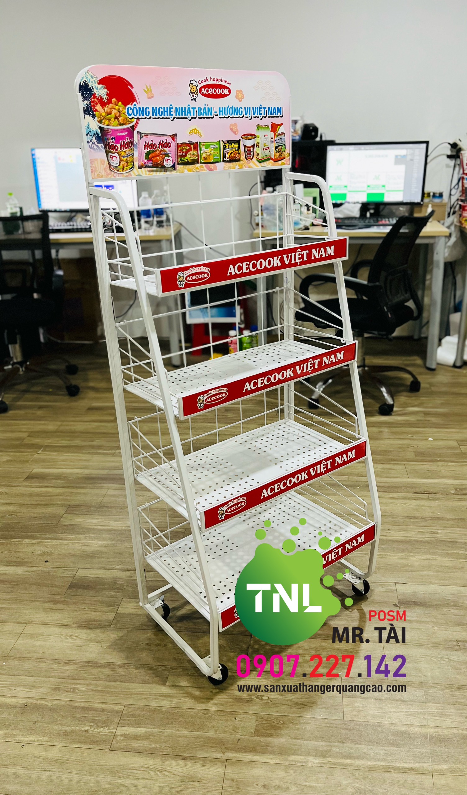 Kệ sắt trưng bày Acecook
