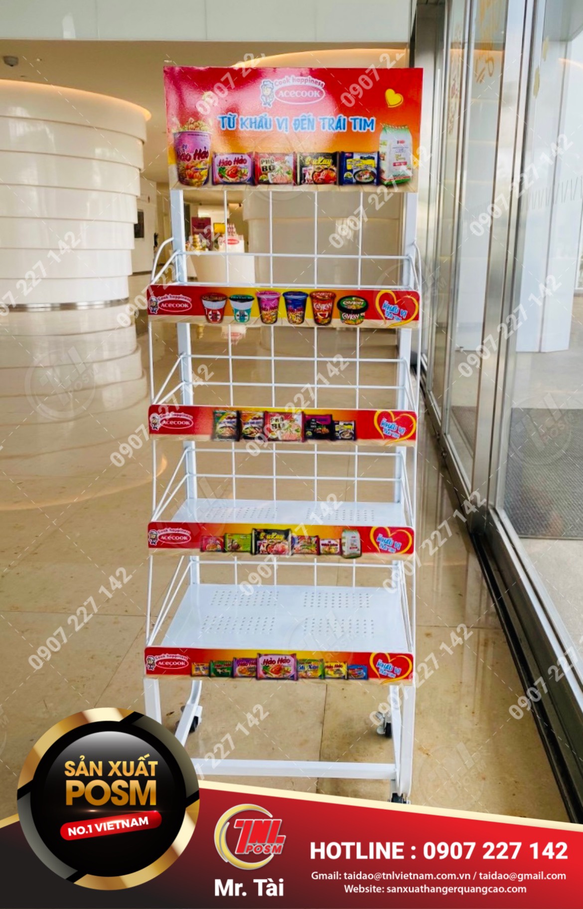 kệ sắt trưng bày Acecook