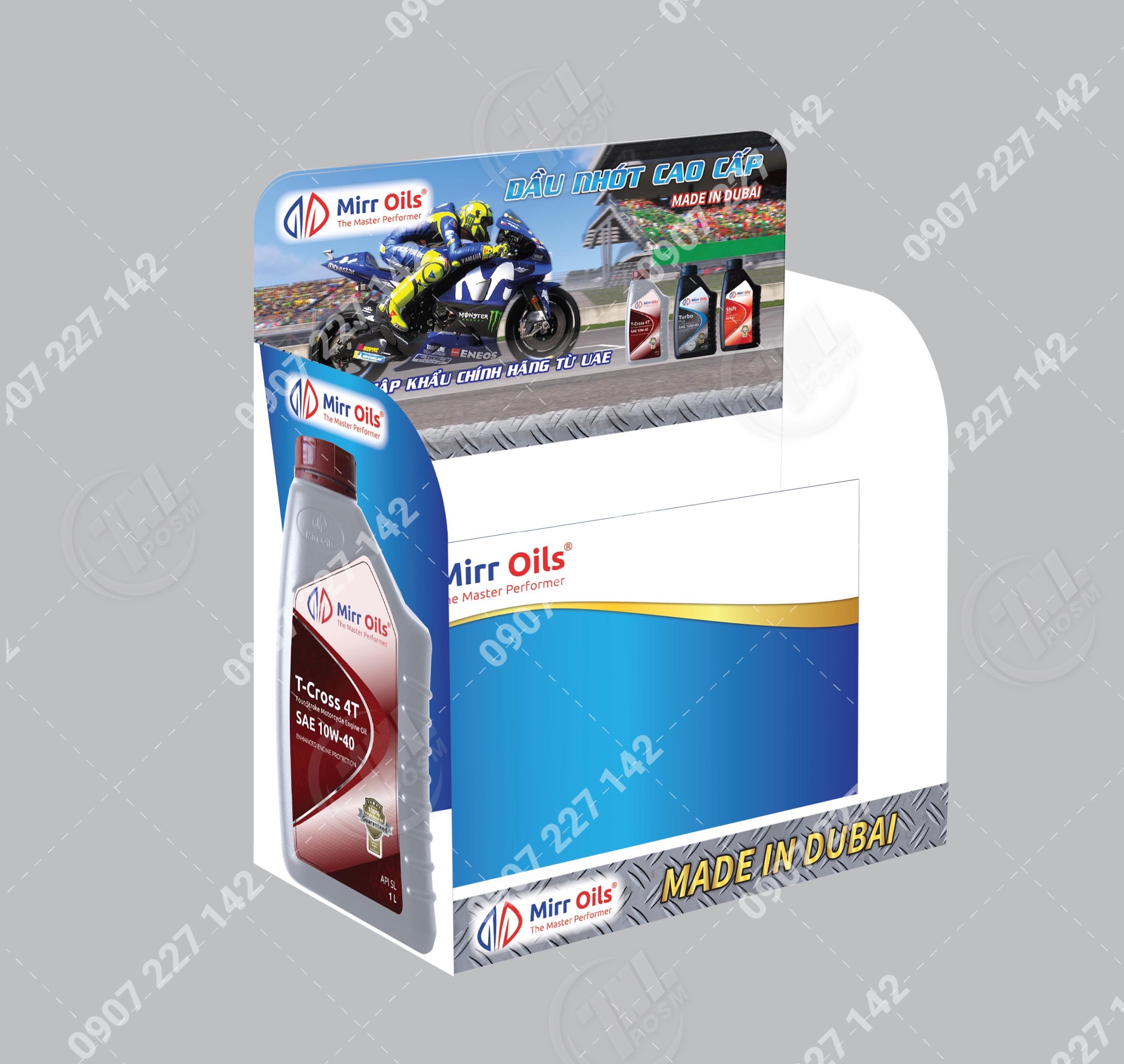 kệ nhớt Mirr Oils ( Kệ trưng bày Format )